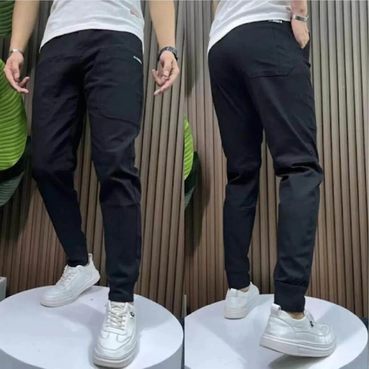 Calças de Ganga Cargo Elásticas Premium – Conforto e Estilo — Preto, foto 8